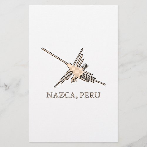 Nazca Hummingbird Geoglyph Newsprint Stationery