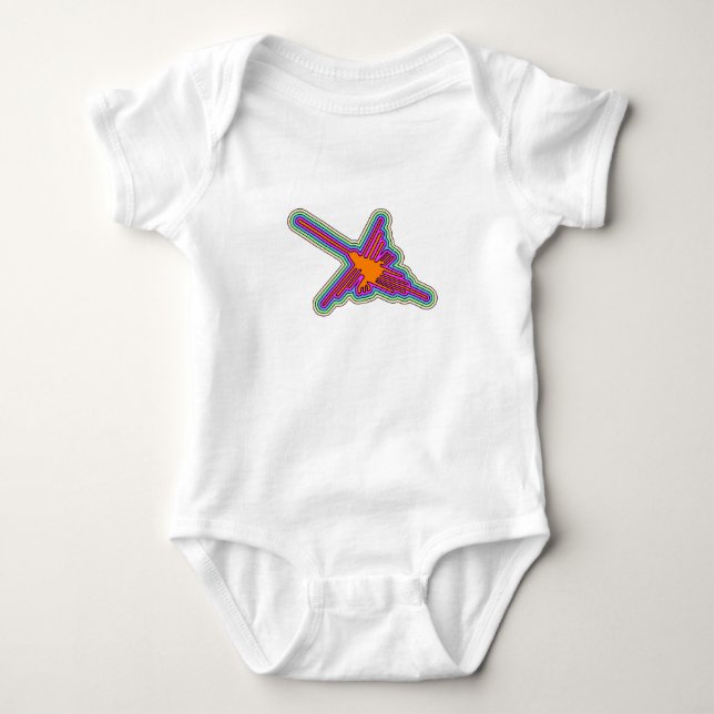 Nazca Hummingbird Peru Drawing Baby Bodysuit (Front)