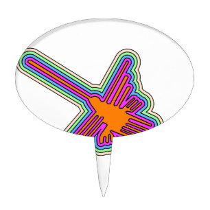 Nazca Hummingbird Peru Drawing Cake Topper