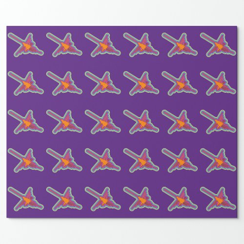 Nazca Hummingbird Peru Drawing On Purple Wrapping Paper