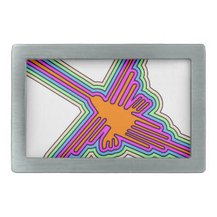 Nazca Hummingbird Peru Drawing Rectangular Belt Buckle