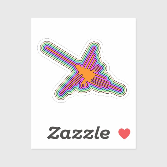 Nazca Hummingbird Peru Drawing  Sticker (Sheet)