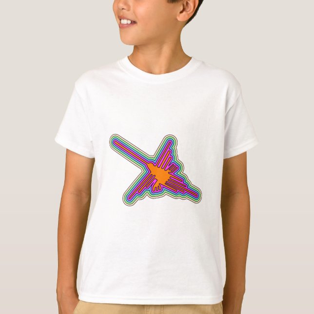 Nazca Hummingbird Peru Drawing T-Shirt (Front)