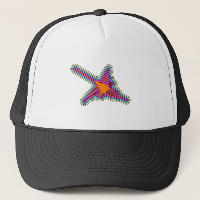 Nazca Hummingbird Peru Drawing Trucker Hat (Front)