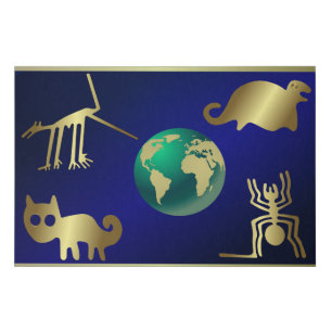 Nazca Lines - Earths Ancient Animals Faux Canvas Print