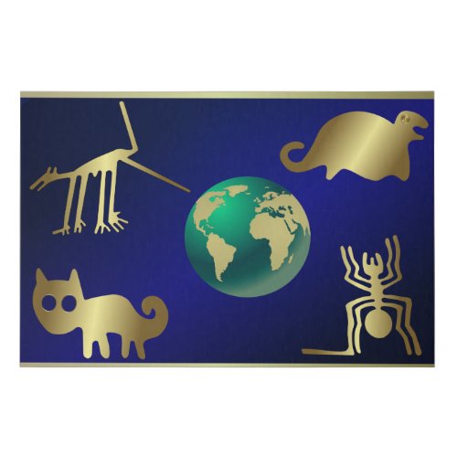 Nazca Lines _ Earths Ancient Animals Faux Canvas Print