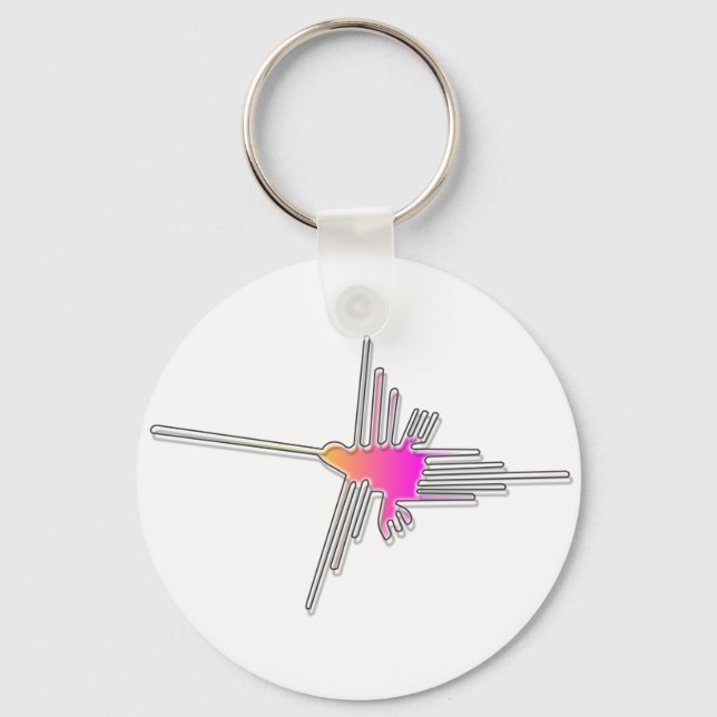 Nazca Lines Hummingbird Keychain (Front)