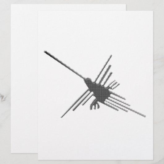 Nazca Lines Hummingbird Newsprint (Front/Back)
