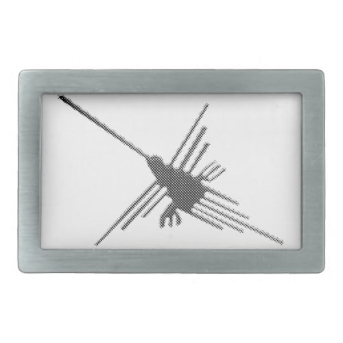 Nazca Lines Hummingbird Newsprint Belt Buckle