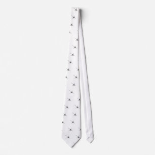 Nazca Lines Hummingbird Newsprint Neck Tie
