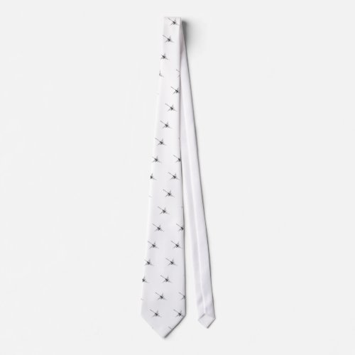 Nazca Lines Hummingbird Newsprint Neck Tie