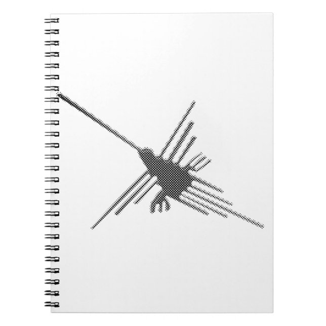 Nazca Lines Hummingbird Newsprint Notebook (Front)