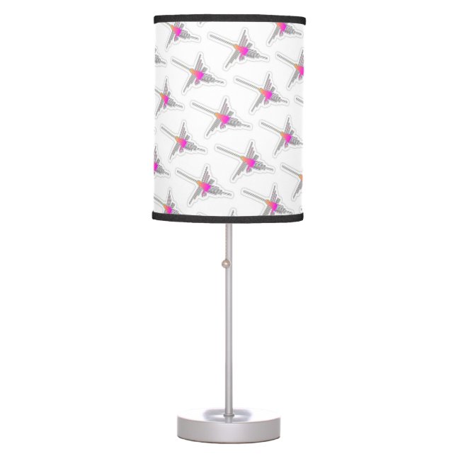Nazca Lines Hummingbird - Seamless Pattern Table Lamp (Front)