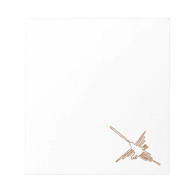 Nazca Lines Hummingbird Sketch Custom Notepad (Front)