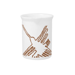 Nazca Lines Hummingbird Sketch Drink Pitcher