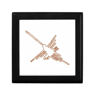 Nazca Lines Hummingbird Sketch Keepsake Box