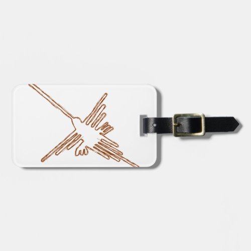 Nazca Lines Hummingbird Sketch Luggage Tag