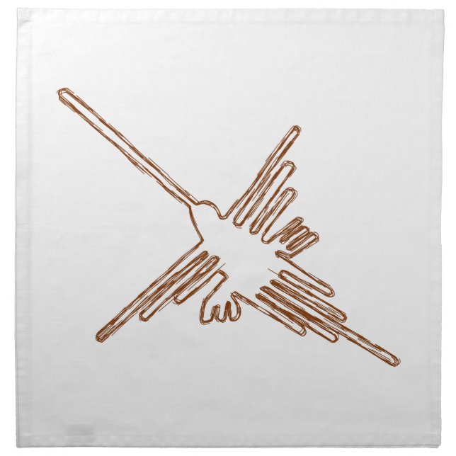 Nazca Lines Hummingbird Sketch Napkin (Front)