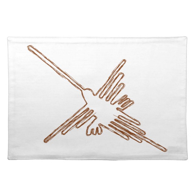 Nazca Lines Hummingbird Sketch Placemat (Front)