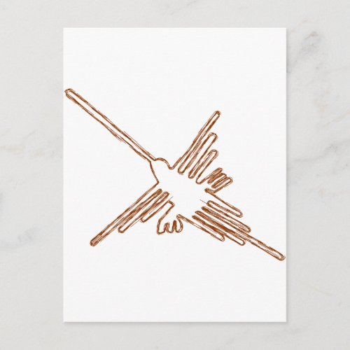Nazca Lines Hummingbird Sketch Postcard