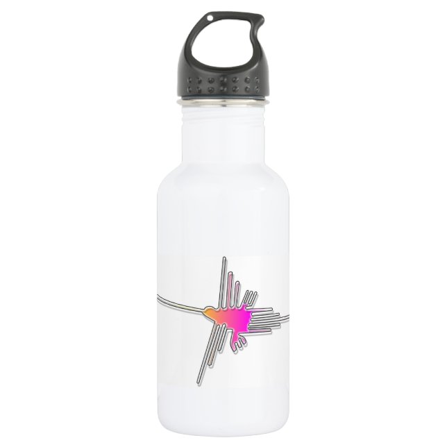 Nazca Lines Hummingbird Water Bottle (Front)
