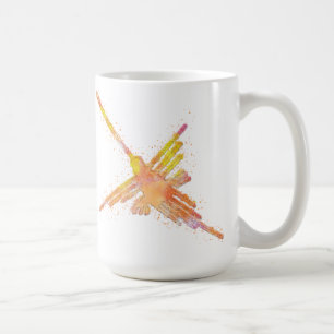 Nazca Lines Hummingbird Watercolor Print Coffee Mug