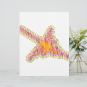 Nazca Lines Hummingbird With Wrinkled Paper Effect (Standing Front)