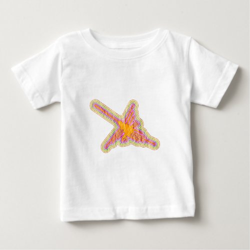 Nazca Lines Hummingbird With Wrinkled Paper Effect Baby T_Shirt