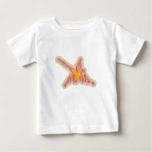 Nazca Lines Hummingbird With Wrinkled Paper Effect Baby T-Shirt