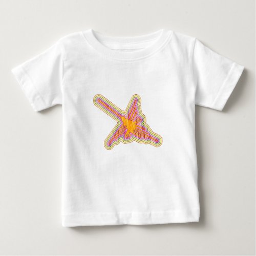 Nazca Lines Hummingbird With Wrinkled Paper Effect Baby T_Shirt