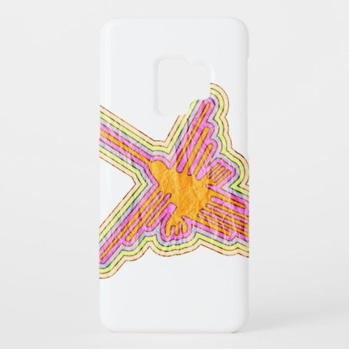 Nazca Lines Hummingbird With Wrinkled Paper Effect Case_Mate Samsung Galaxy S9 Case