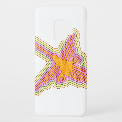 Nazca Lines Hummingbird With Wrinkled Paper Effect Case_Mate Samsung Galaxy S9 Case