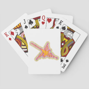 Nazca Lines Hummingbird With Wrinkled Paper Effect Poker Cards