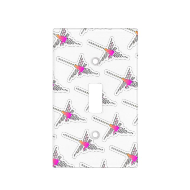 Nazca Lines Hummingbirds Light Switch Cover (Front)