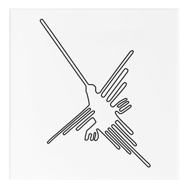 Nazca Peru bird ancient geoglyph symbol mystery en Acrylic Print (Front)