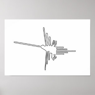 Nazca Peru bird ancient geoglyph symbol mystery en Poster