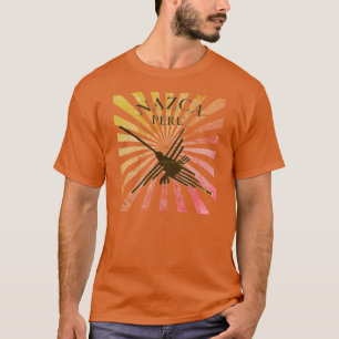 Nazca Peru Hummingbird Retro Sunset T-Shirt