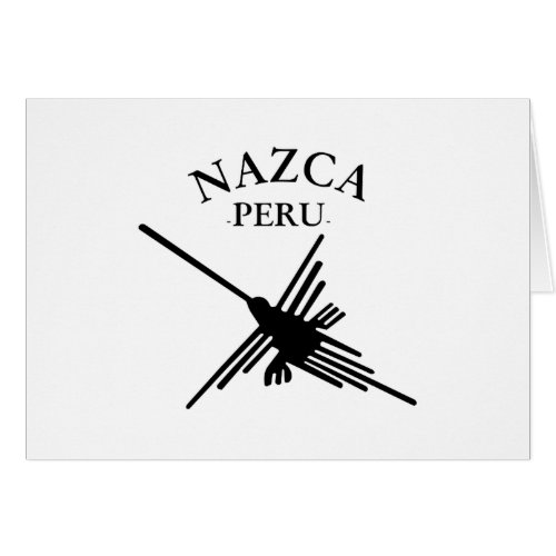 Nazca Peru Hummingbird With Curved Text