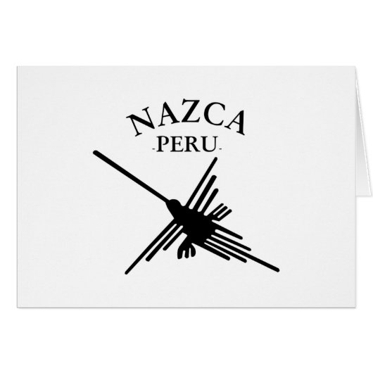 Nazca Peru Hummingbird With Curved Text (Front Horizontal)