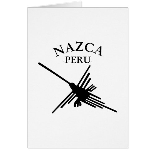 Nazca Peru Hummingbird With Curved Text