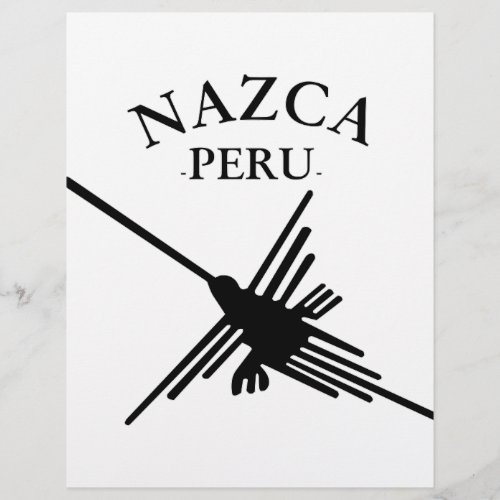 Nazca Peru Hummingbird With Curved Text
