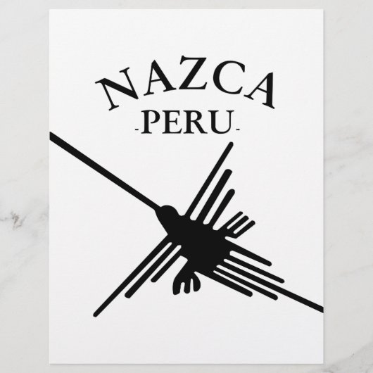 Nazca Peru Hummingbird With Curved Text (Front)