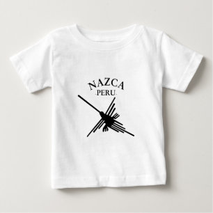 Nazca Peru Hummingbird With Curved Text Baby T-Shirt