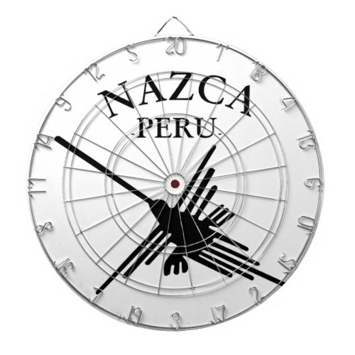 Nazca Peru Hummingbird With Curved Text Dartboard