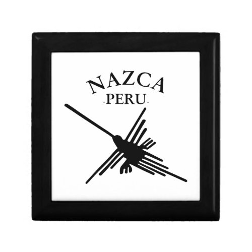 Nazca Peru Hummingbird With Curved Text Keepsake Box