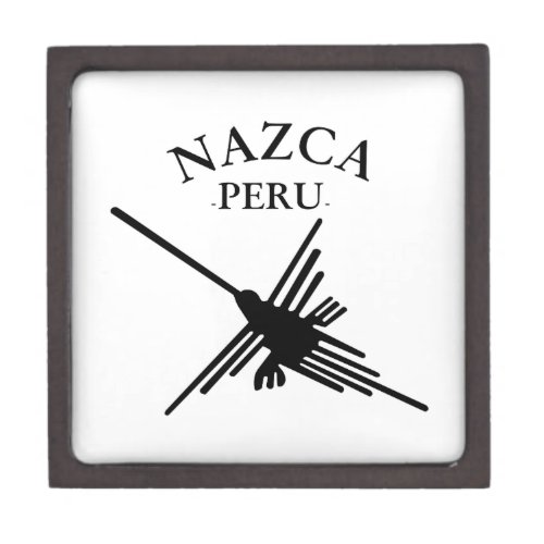 Nazca Peru Hummingbird With Curved Text Keepsake Box