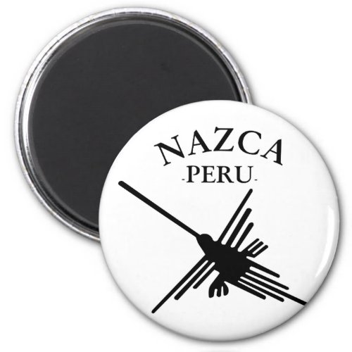 Nazca Peru Hummingbird With Curved Text Magnet