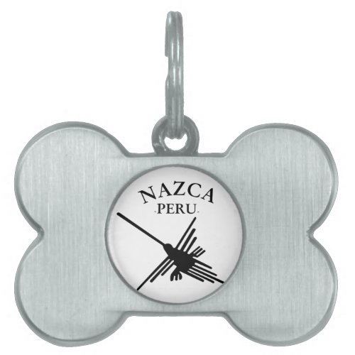 Nazca Peru Hummingbird With Curved Text Pet ID Tag