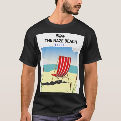 Naze Beach Estravel poster T_Shirt