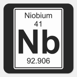 Nb - Niobium Square Sticker
